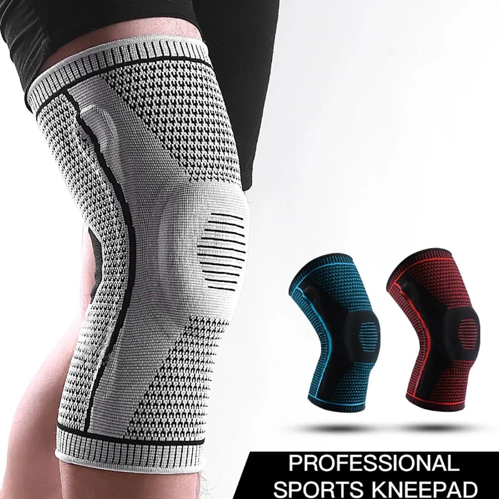 1PC Silicone Knee Brace Rotaula Media Support Menisk Compression Knee Brace For Running Knee Sports Protection