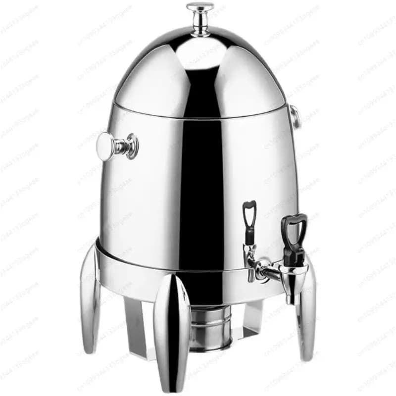 12L stainless steel coffee tripod juicer, buffet transparent beverage machine, can heat and keep warm soy milk bucket milk