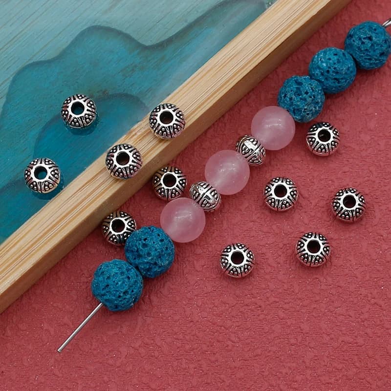 50pcs/Lot 5mm Antique Alloy Small Oval Metal Loose Beads Bracelets Necklace Earrings DIY Jewelry Spacers Accessories Handicraft