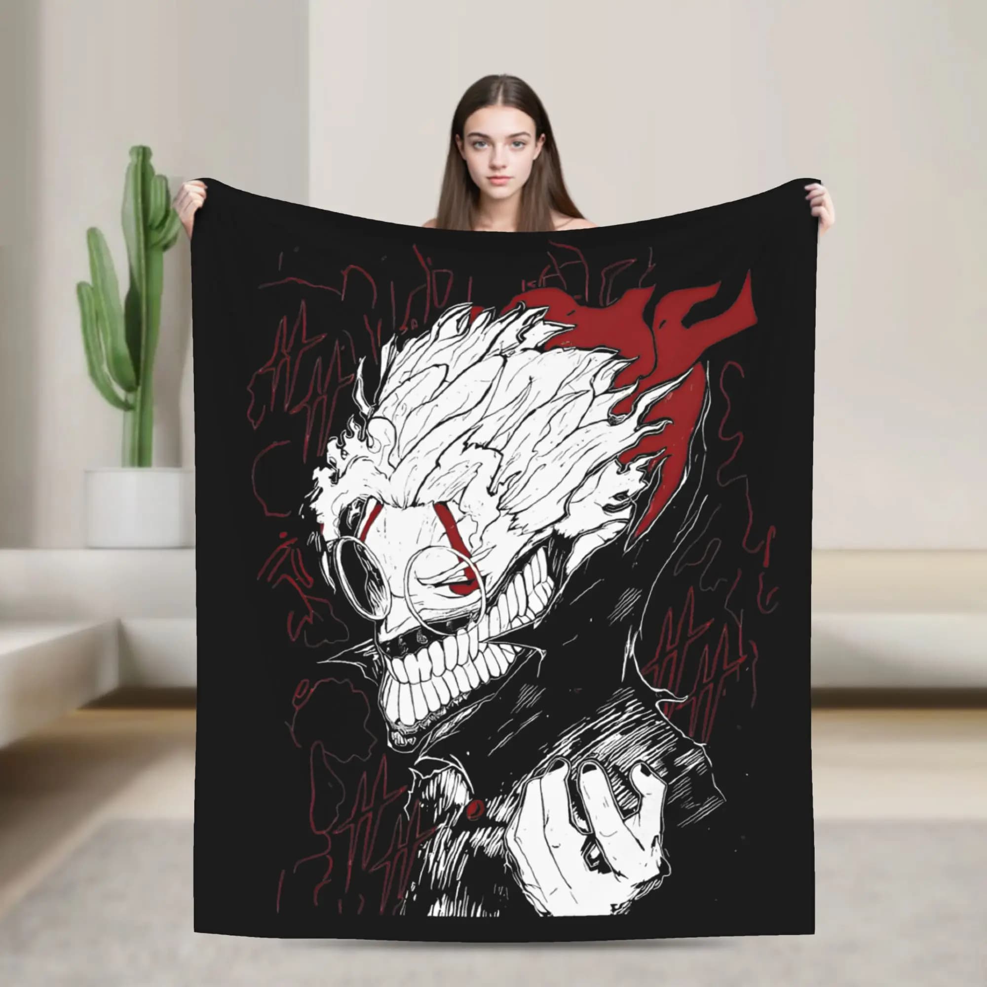 Dandadan Anime Blanket Cover Coral Fleece Plush Okarun Super Warm Throw Blanket for Bedding Couch Bedspread
