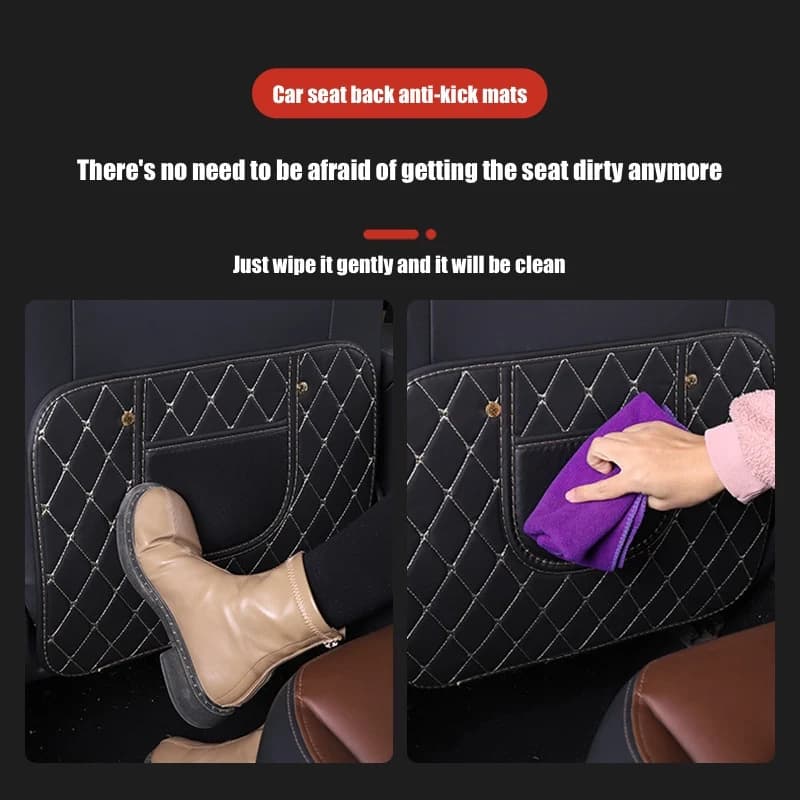 Anti-shoeing car caps PU Protective cover for backrest for car seat Rear seat for children Bag holders for dirty mat Interior accessories for car