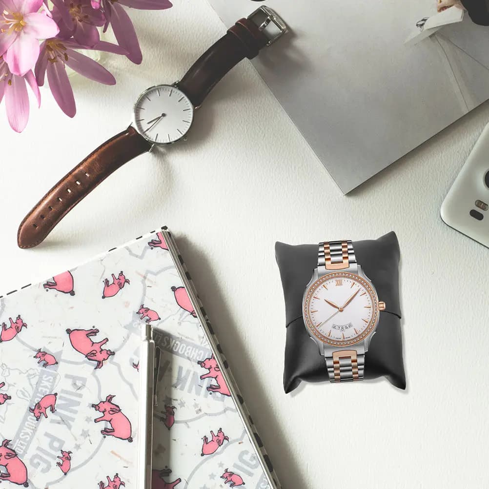 12Pcs Watch Pillow Jewelry Displays Holder PU Cushions for Watches Bracelets Anklets Easy Access Organization Portable