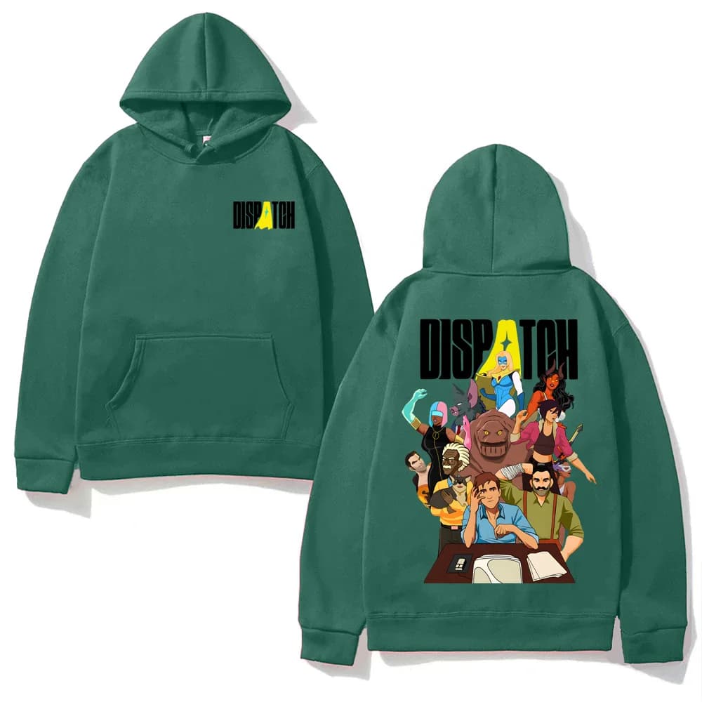 Dispatch Game Print Hoodies Anime Print for Autumn/Winter Sweatshirt with Hooded Cartoon Fleece Soft Hooded Hoody