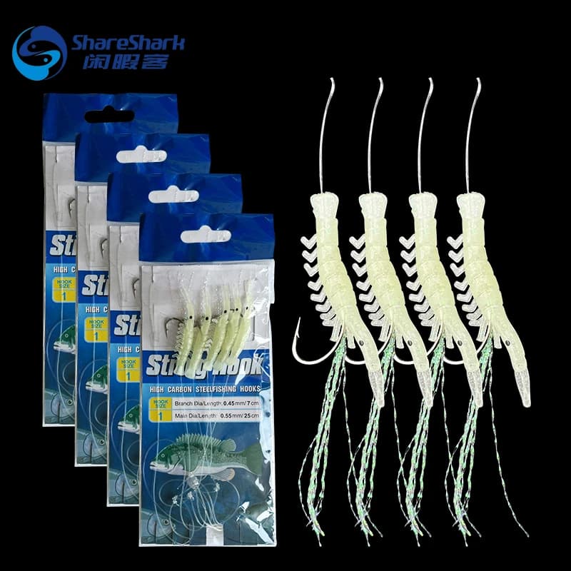 5 soft light hooks shrimp rope hook fishing call Sabiki bait fresh water drilling rig Sabiki Rig Tackle