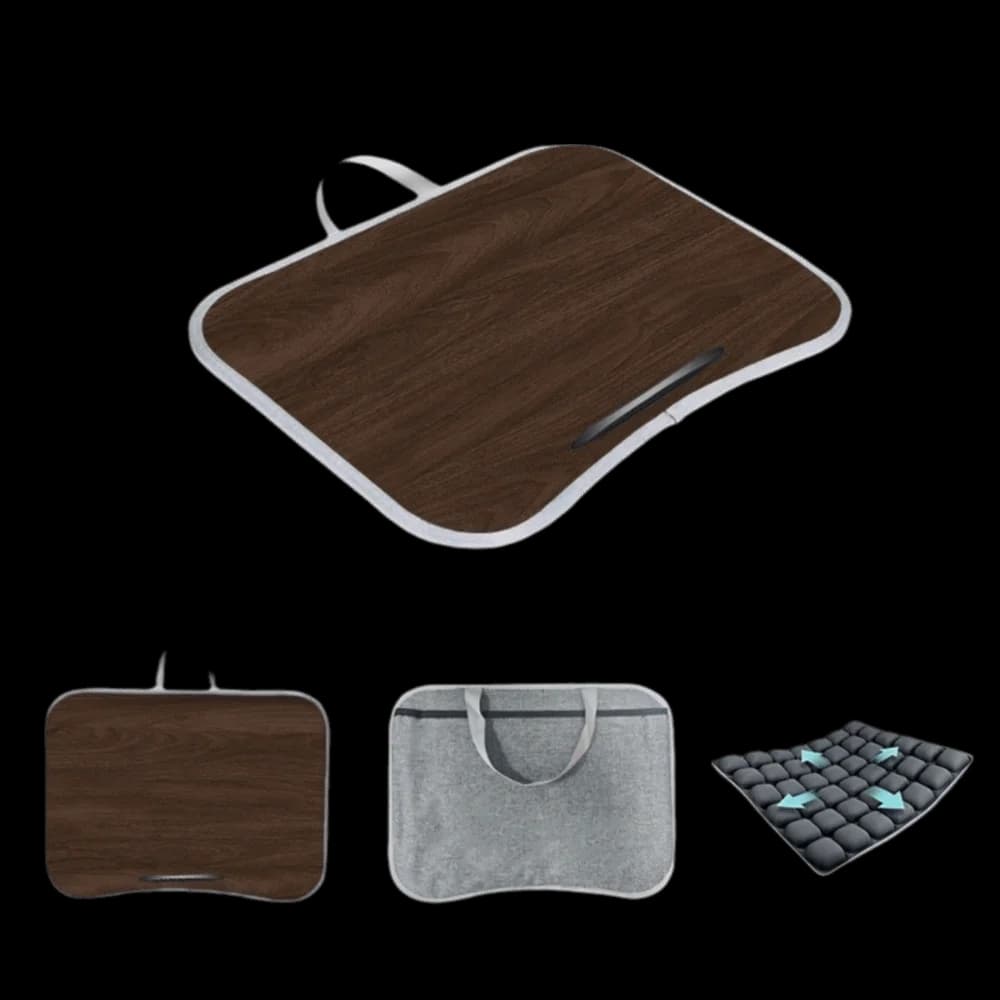 Cuscino Morbido per Laptop, Tavolino Ergonomico Imbottito, Tappetino per Mouse Rigido Riempito di Particelle di Schiuma