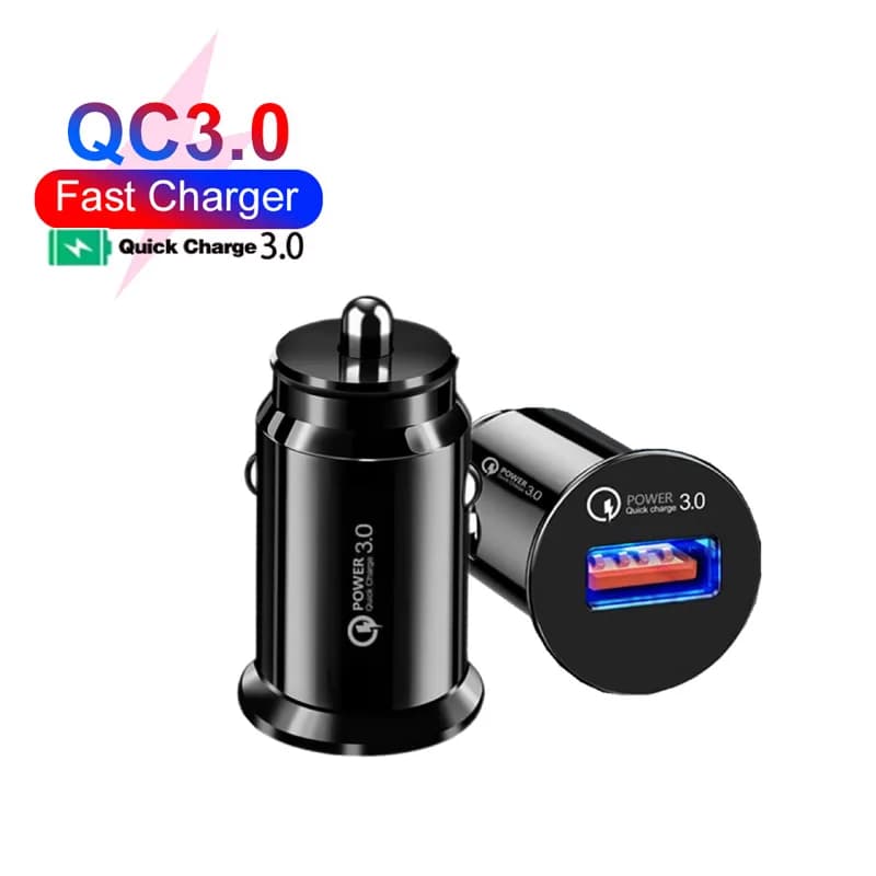 18W 3A QC3.0 USB Fast Car Charger Supports Super Fast Charging Car Cigarette Lighter Flash Charge For phone