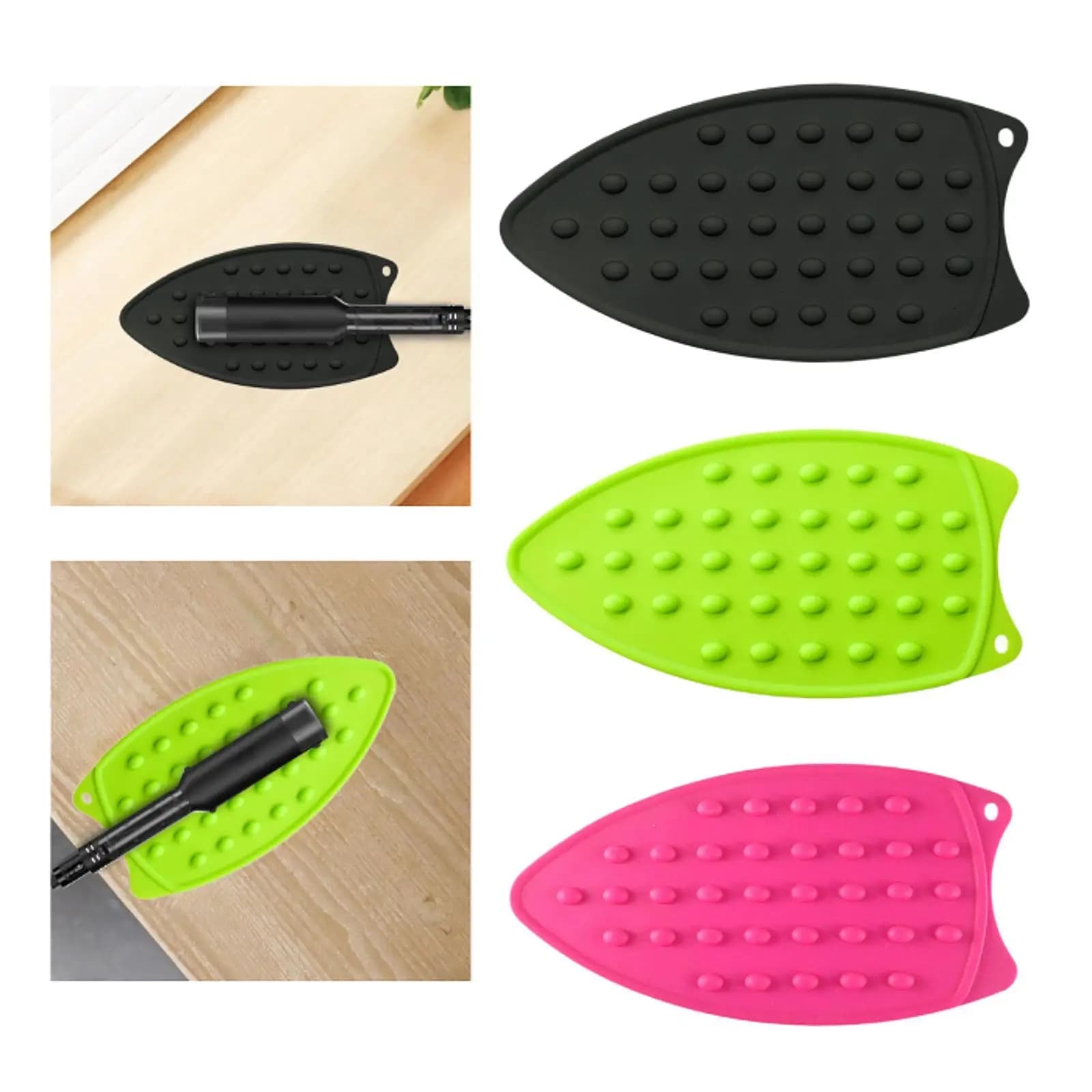 Tappetino isolante portatile per poggiaferro in silicone Tappetino in ferro multifunzionale Tappetino in silicone per ferro piatto Ferri arricciacapelli Ferro da stiro Casa