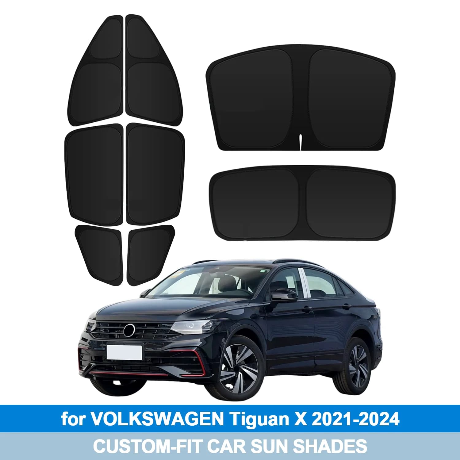 Per VOLKSWAGEN Tiguan X 2021-2024 Parabrezza Parasole Finestre Laterali Shades Copertura Visiera Parasole Scudo Protezione Privacy