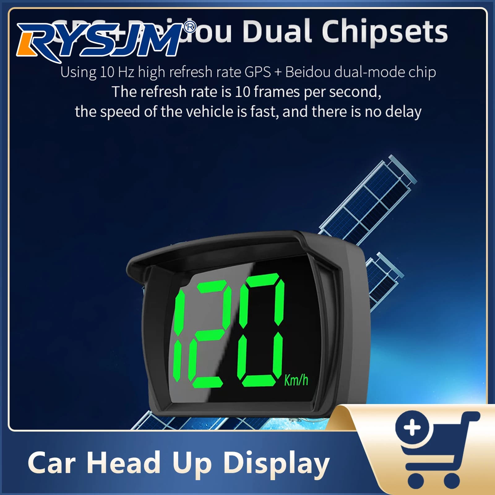 Y03 Car GPS Digital Head Up Display Speed Projector KMH/MPH Speed Gauge Meter For All Cars Plug and Play Car Accessories
