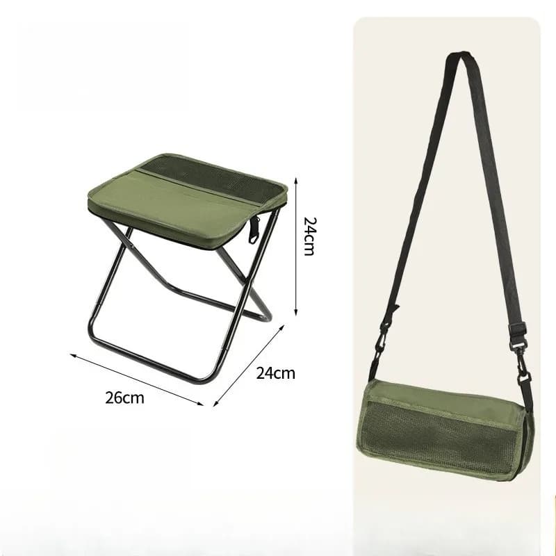 Zaino da esterno creativo Astuccio pieghevole Sgabello Attrezzatura da campeggio portatile e facile Borsa a tracolla Sgabello Sedia pieghevole sportiva