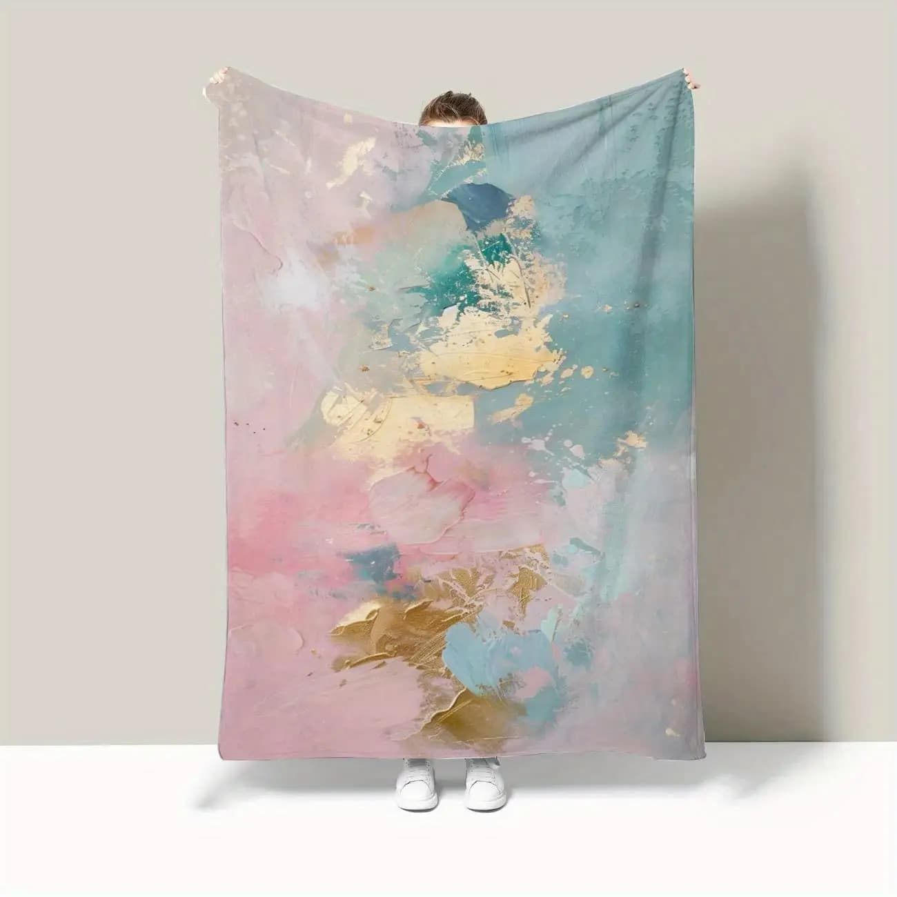 Painting and graffiti patterns Flannel printed blanket suitable for all seasons suitable for living room office sofa and travel