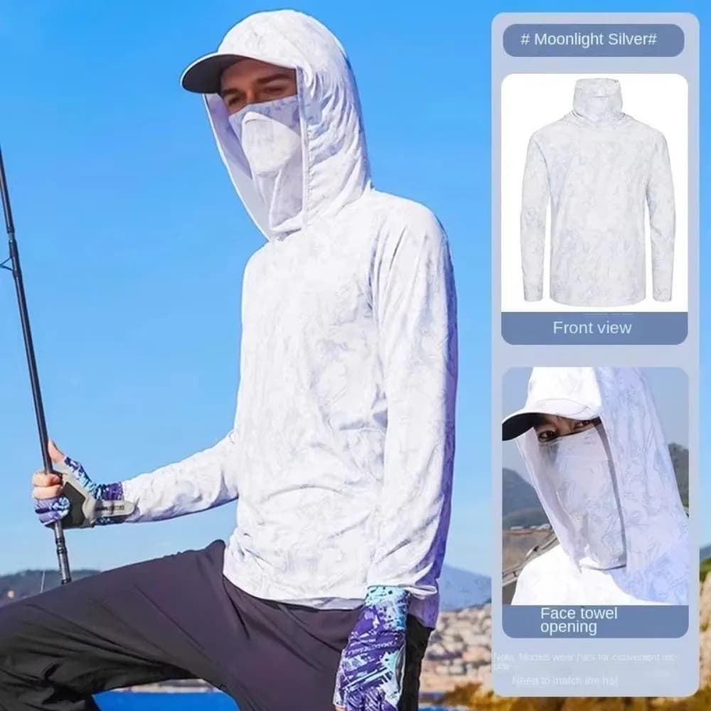 Ultra-thin fishing shirts Ice silk breathable fabric Shirt with UV protection Model UV Protection Shirt with outdoor bait Men's clothing