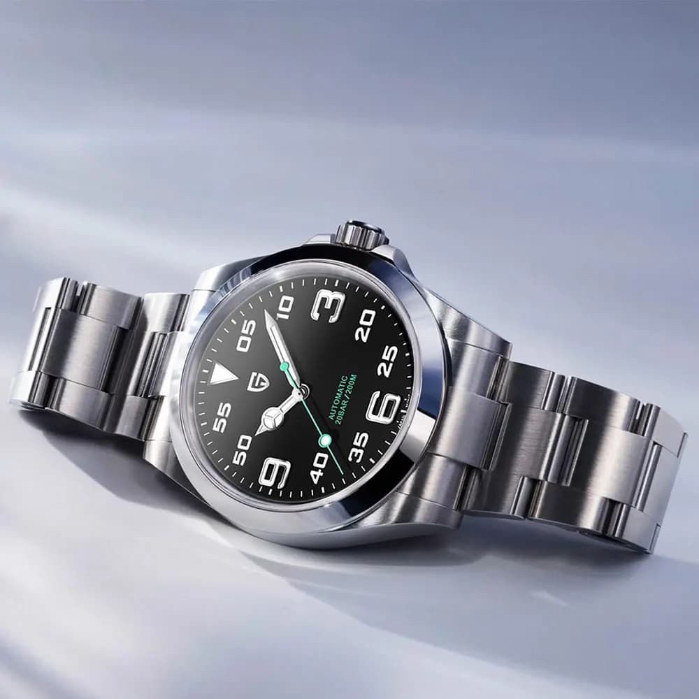 Men's Mechanical Watch PAGANI DESIGN Automatic Stainless Steel 200M Raincoat with AR Sapphire Glass Gift for Men