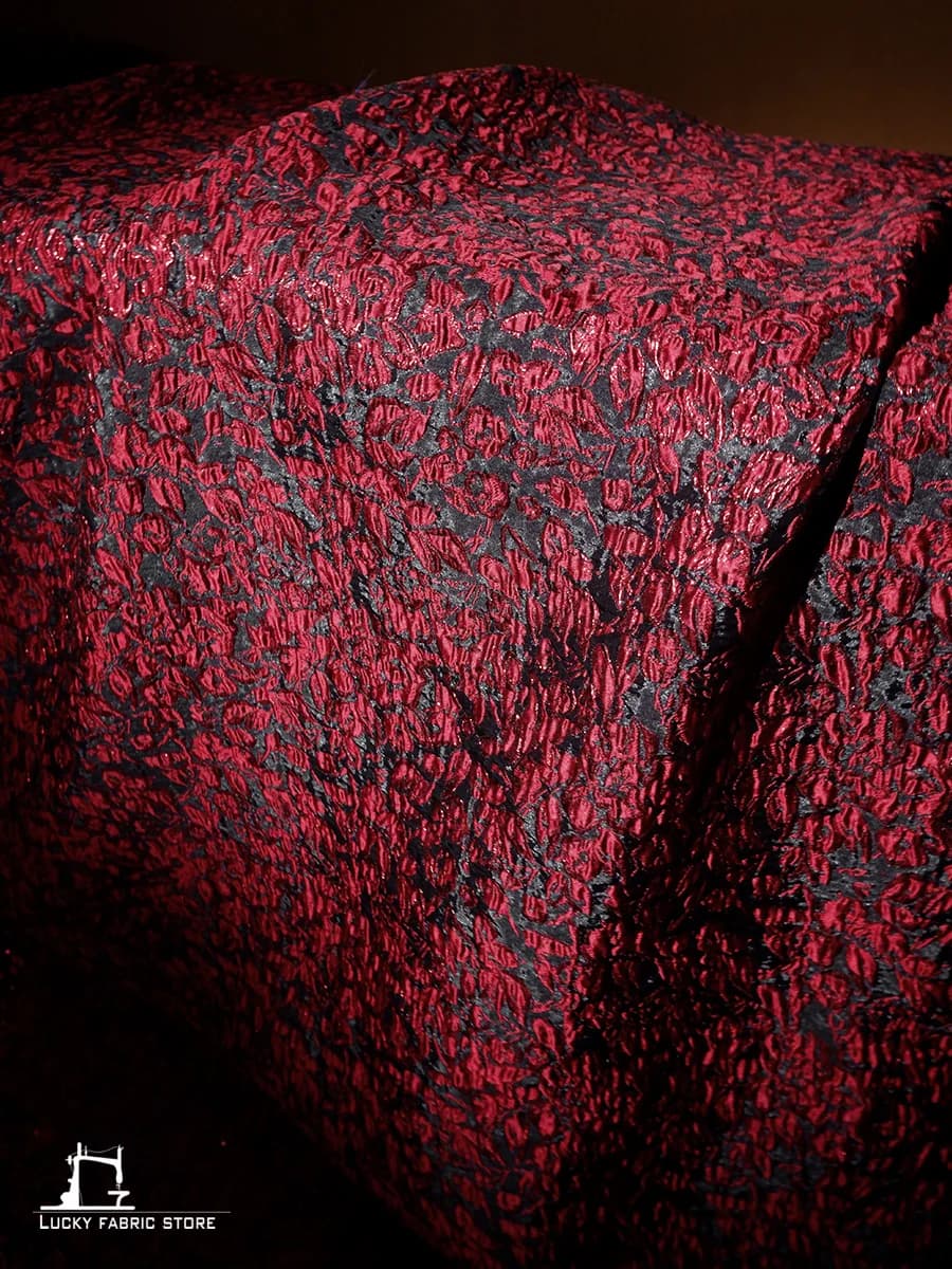 Mottled three-dimensional embossed texture jacquard fabric, handmade DIY homemade bag dress, clothing designer fabric