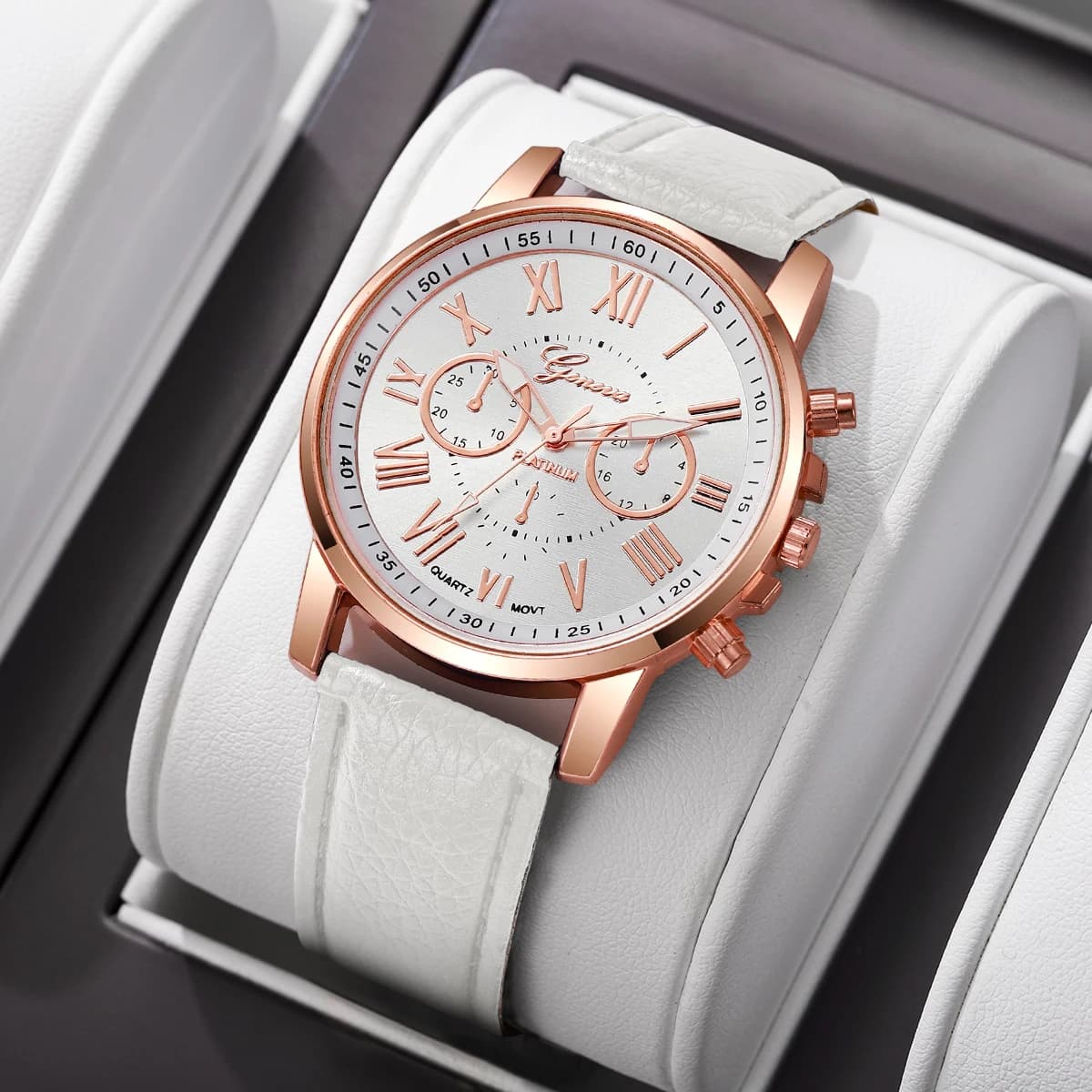 Orologio da polso al quarzo da donna con cinturino in pelle moda Orologio da donna casual con quadrante Roma Reloj Mujer Orologio da ragazza regalo (senza scatola)