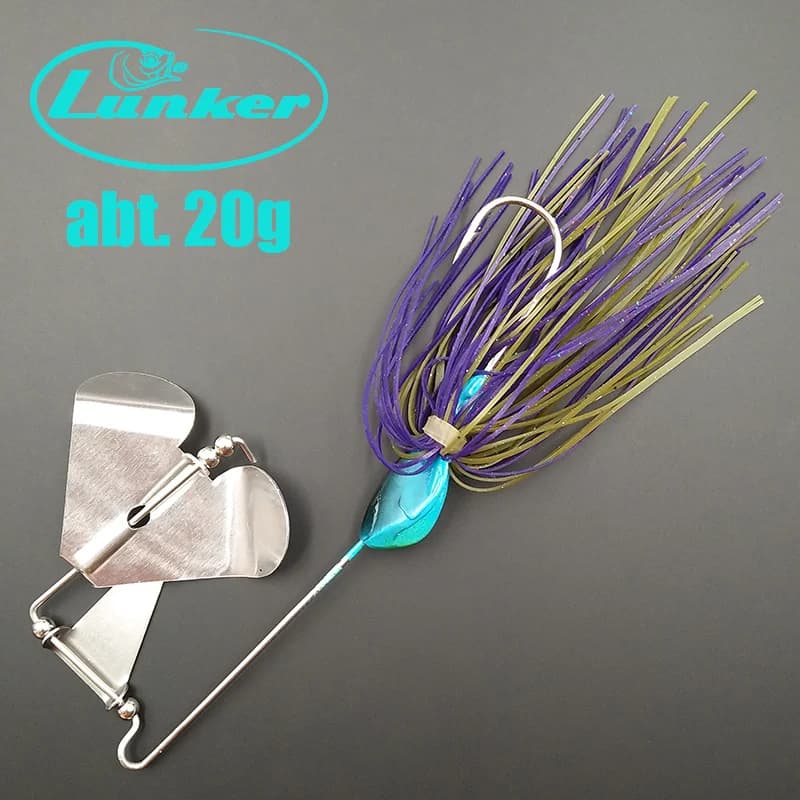 wusanban Lunker Spinner Baits Hard Fishing Lure about 20g Noisy Buzz Rotating Blade Bubble Vibration Propeller Trolling Wobblers