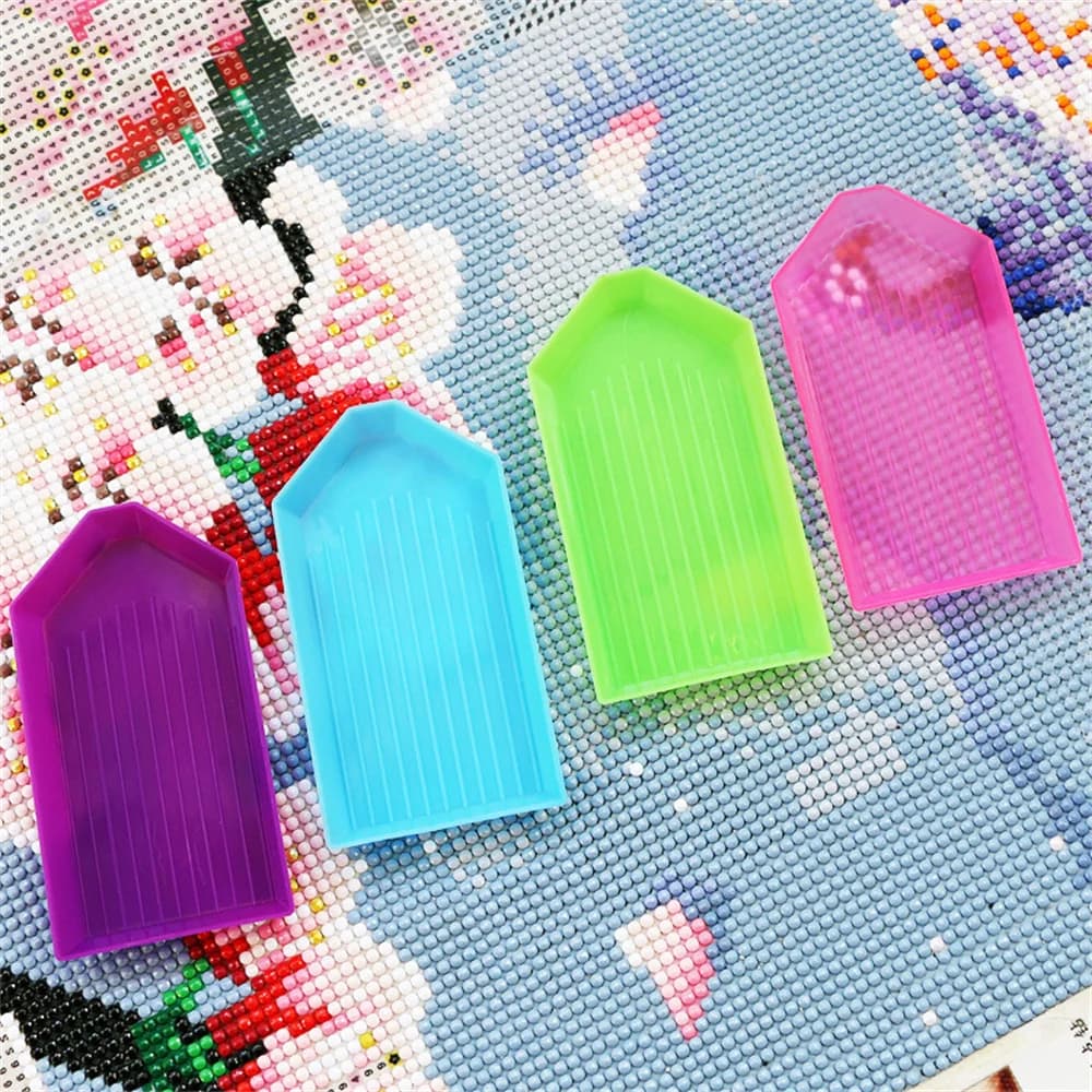 100 pezzi vassoi di smistamento in plastica piastra per trapano punto diamante pittura diamante fai da te vassoio di strass accessori per ricamo nailarttool