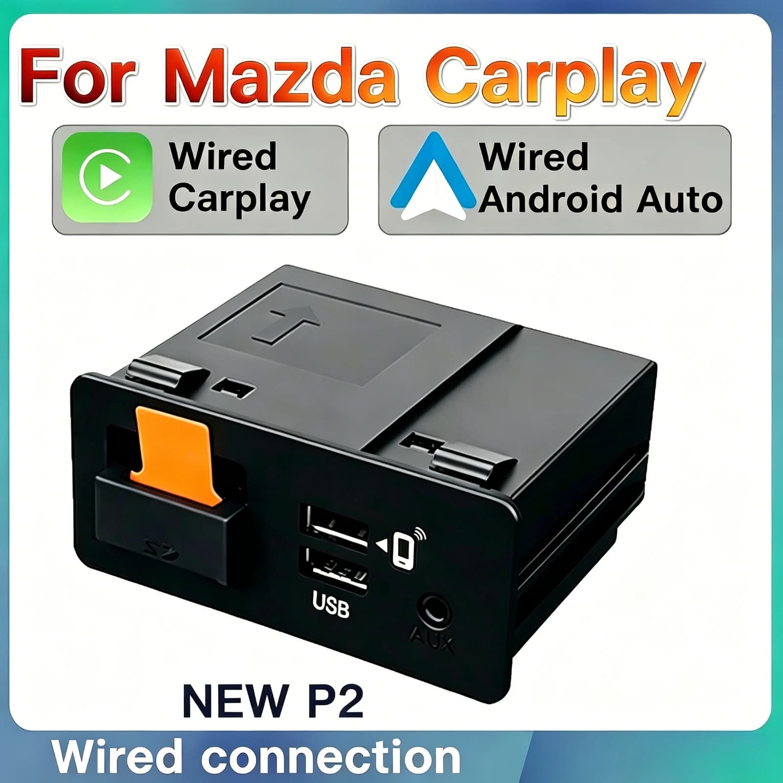 Decoder CarPlay Android Auto, Kit di Retrofit per Mazda 2 3 6 CX3 CX5 CX9 MX5 2014-2021, Aggiornamento Hub USB per Sistema MZD