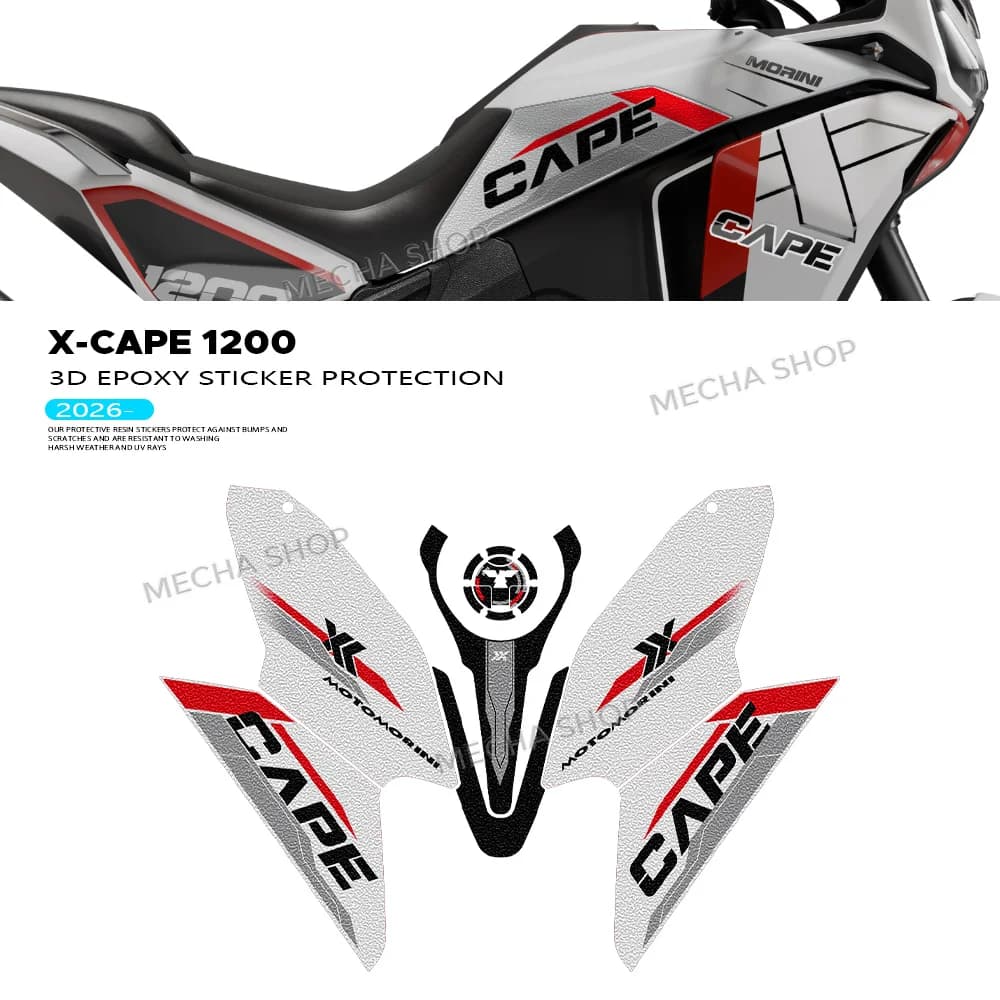 Adesivo Protettivo per Serbatoio Moto, Decalcomania Laterale Antiscivolo per Ginocchia per Moto Morini X-Cape 1200 2026