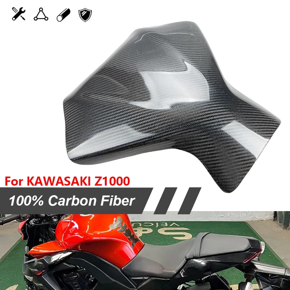 Misura Per Kawasaki Z1000 2007 2008 2009 2008 07 08 09 Moto Carburante Gas Serbatoio Della Copertura Della Protezione Reale In Fibra di Carbonio