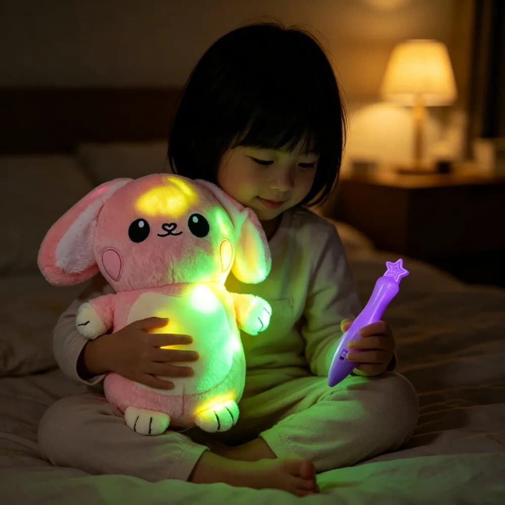 NEW Glowing Plush Toy Soft Animal For Kids With Night Light Function For Bedtime Companion And Travel Birthday / Christmas Gift