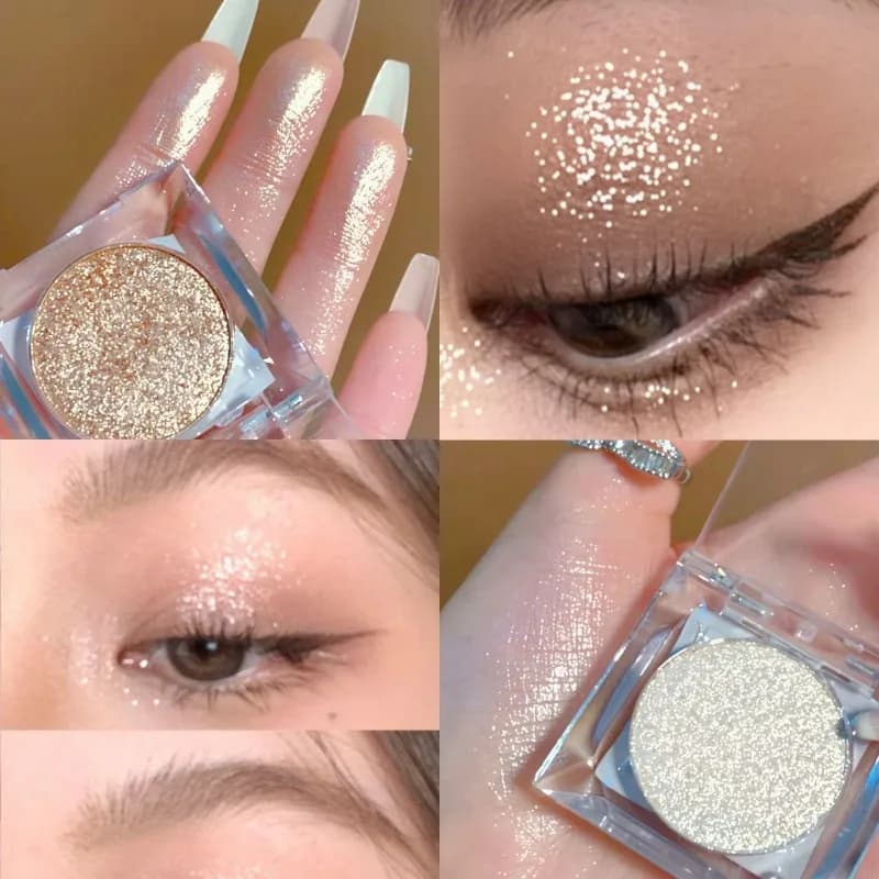 Palettes with 2-color pearl shiny contour, eye highlighter makeup for long-lasting eyes, waterproof, sweat-resistant and non-abrasive