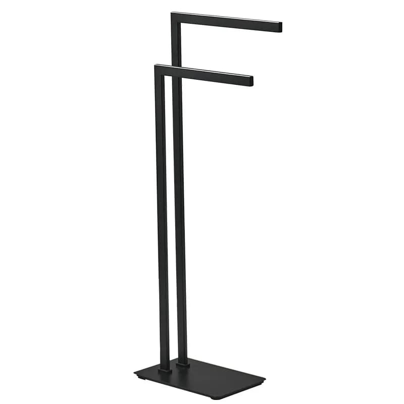 Bathroom all-copper floor-to-ceiling towel bar, bathroom bathtub movable towel rack, rotating bathroom towel hanging bar