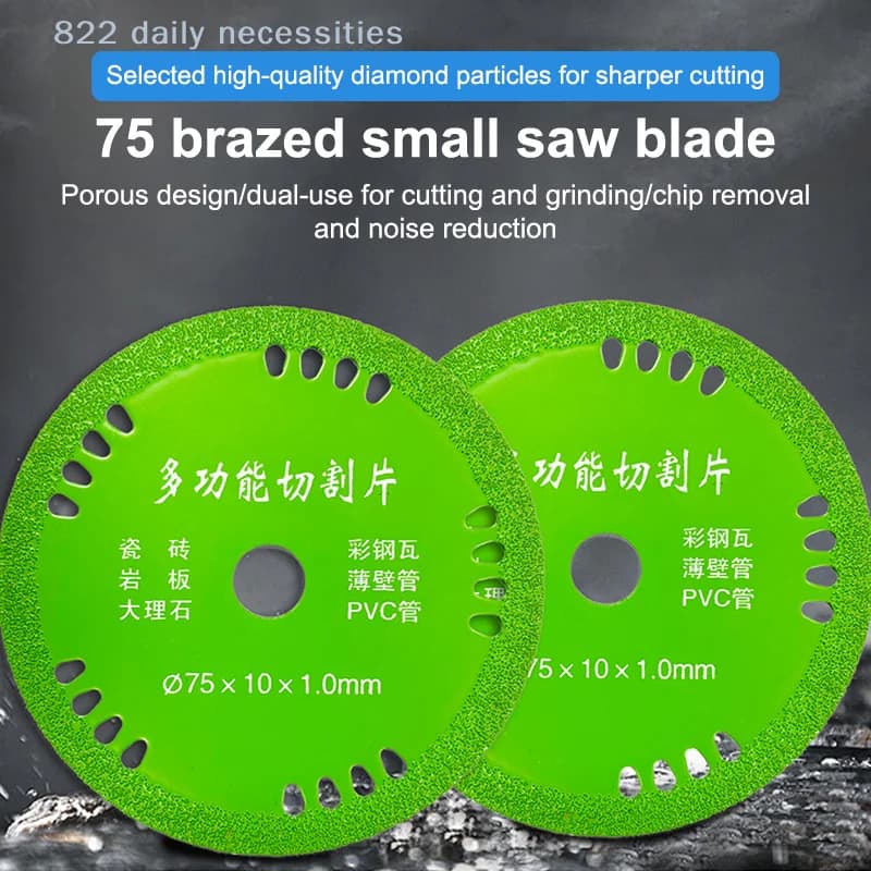 Dischi da taglio in vetro da 75 mm, lame diamantate da 3 pollici (10 mm) per marmo, giada, cristallo, bottiglie di vino, utensili per taglio e molatura