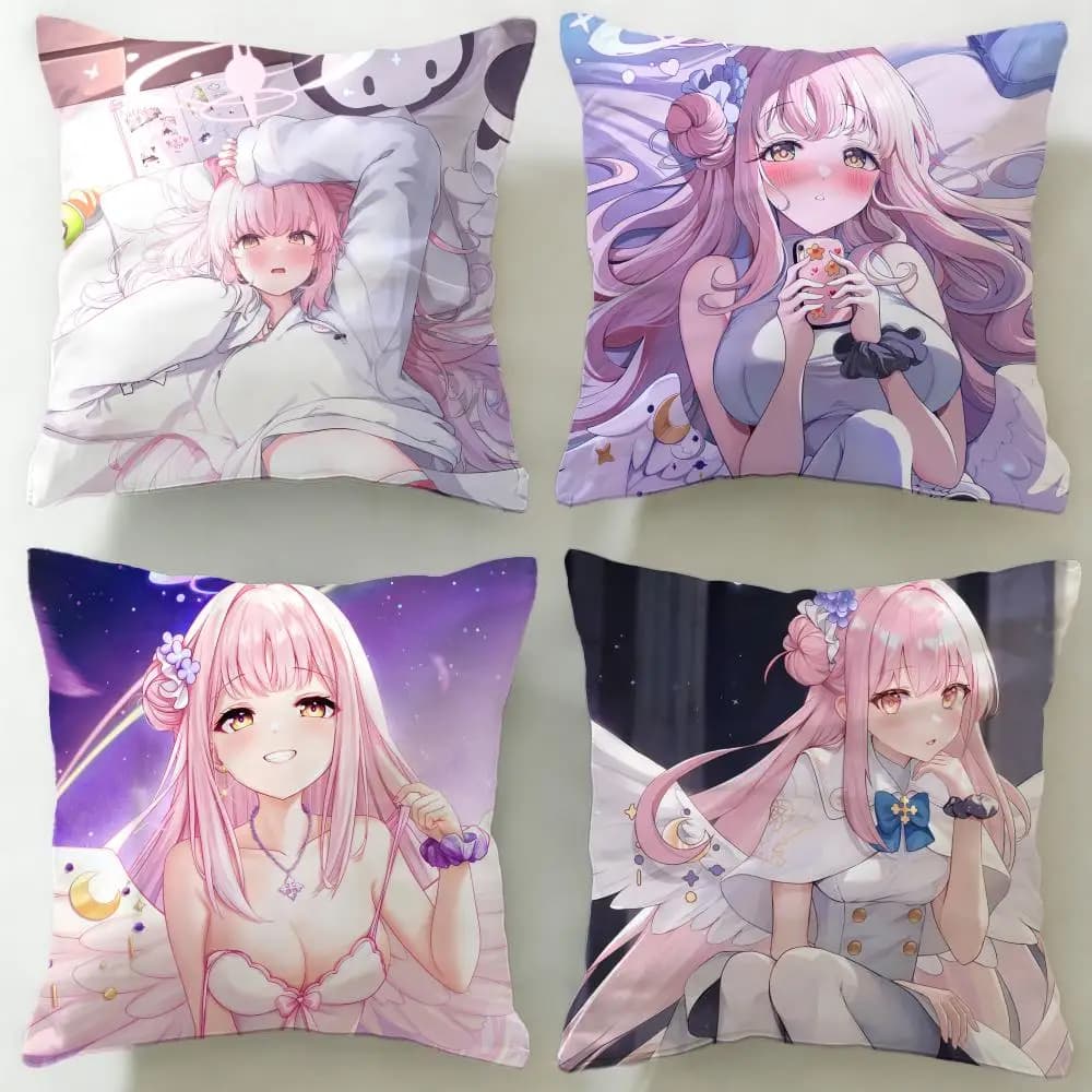 Fodera per cuscino con personaggio popolare dell'anime Misono Mika, morbida e facile da lavare – versatile per divano, letto, viaggi e ufficio