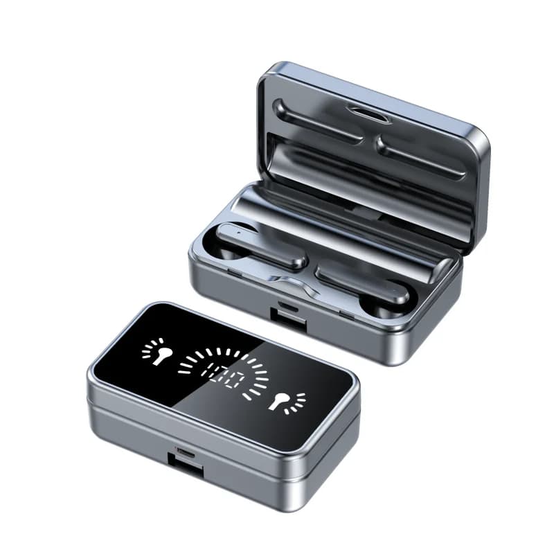 Bluetooth Wireless Bluetooth 5.3 Microphone Built-in Light LED Charging Case Compatible with improved stereo audio