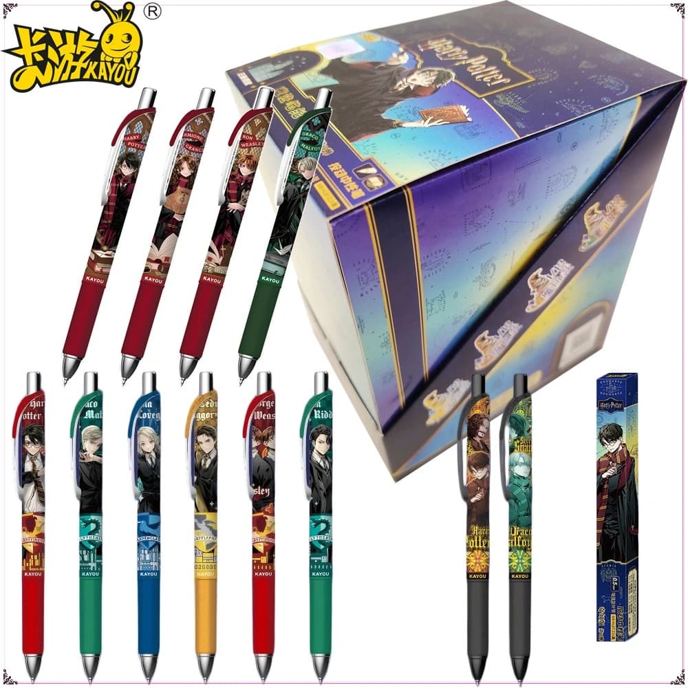 Scatola cieca per penna gel originale Kayou Harry Potter Alta aspetto Premi la penna a sfera nera Forniture di cancelleria per ufficio Regali