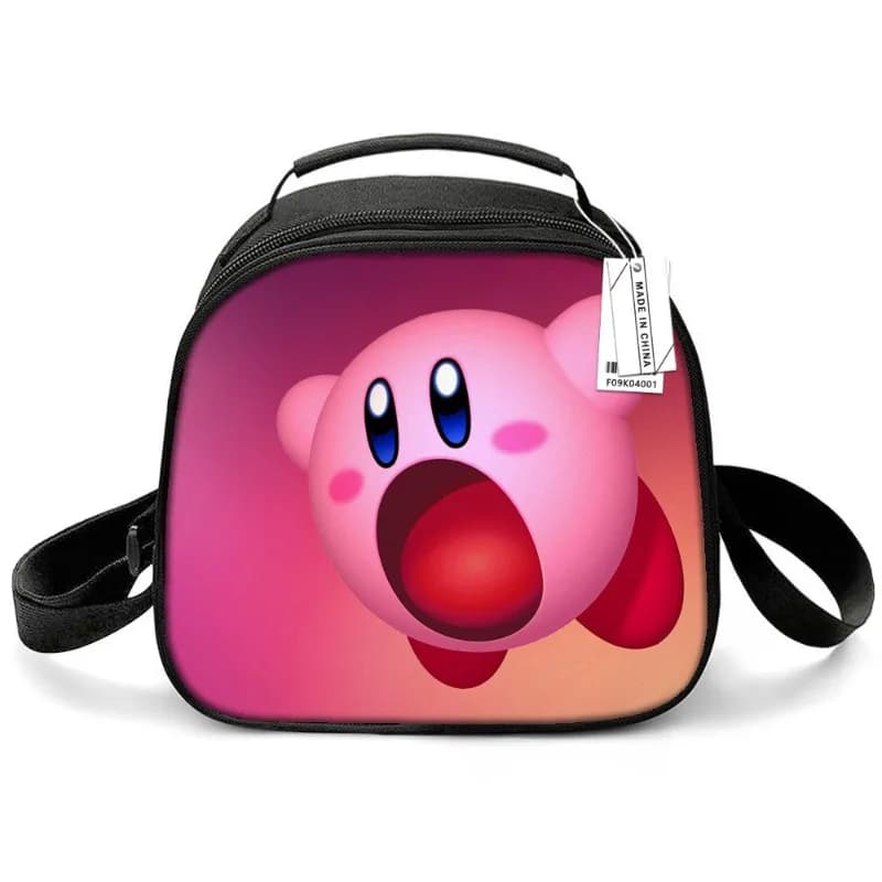 Borsa termica per il pranzo con stampa di cartoni animati Kirby Game, contenitore portatile per il pranzo, borsa termica, borsa per il pranzo da picnic