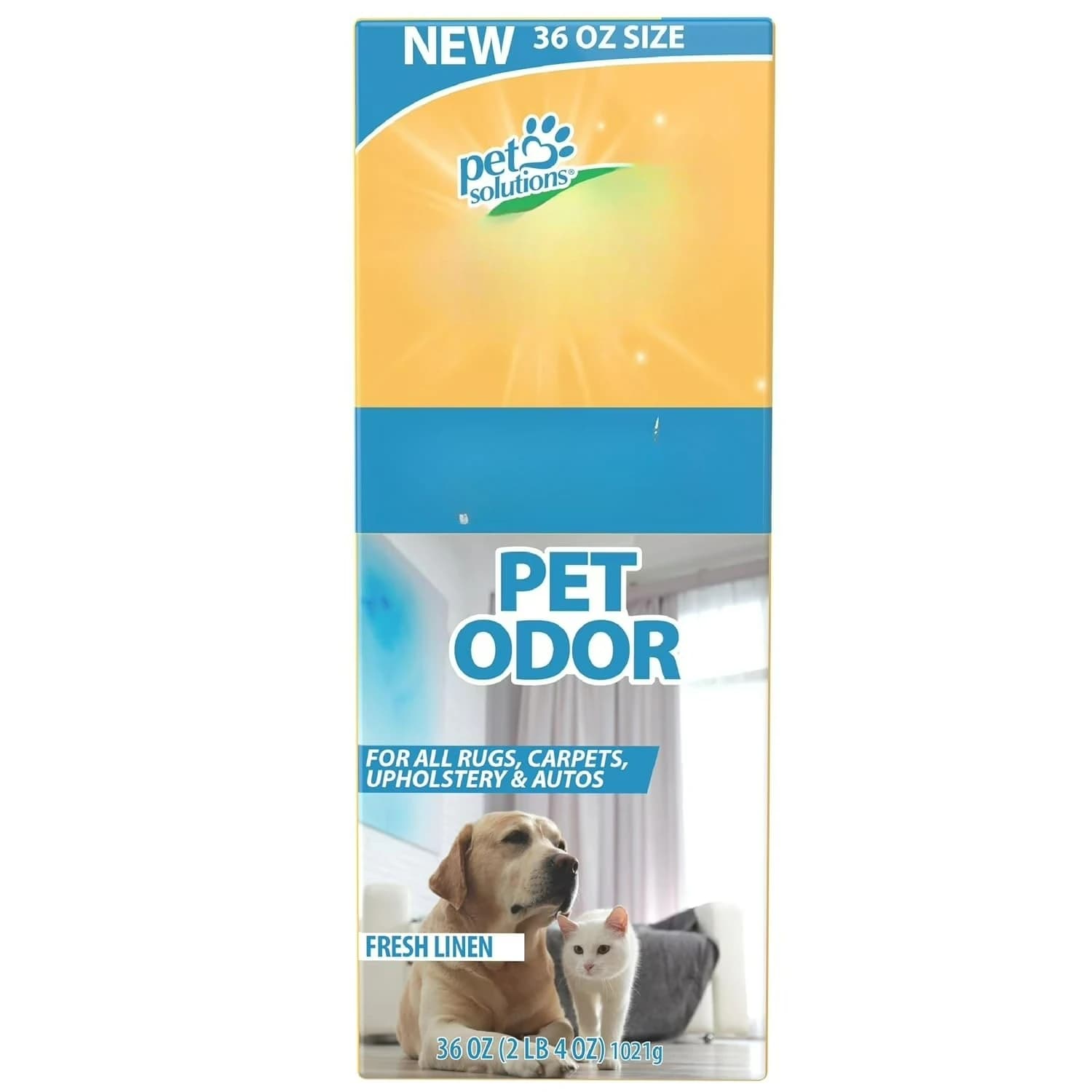 Polvere Deodorante per Tappeti e Ambienti, Elimina Odori come Fumo, Urina di Animali Domestici, Cani e Lettiere per Gatti, Profumo Fresco di Lino