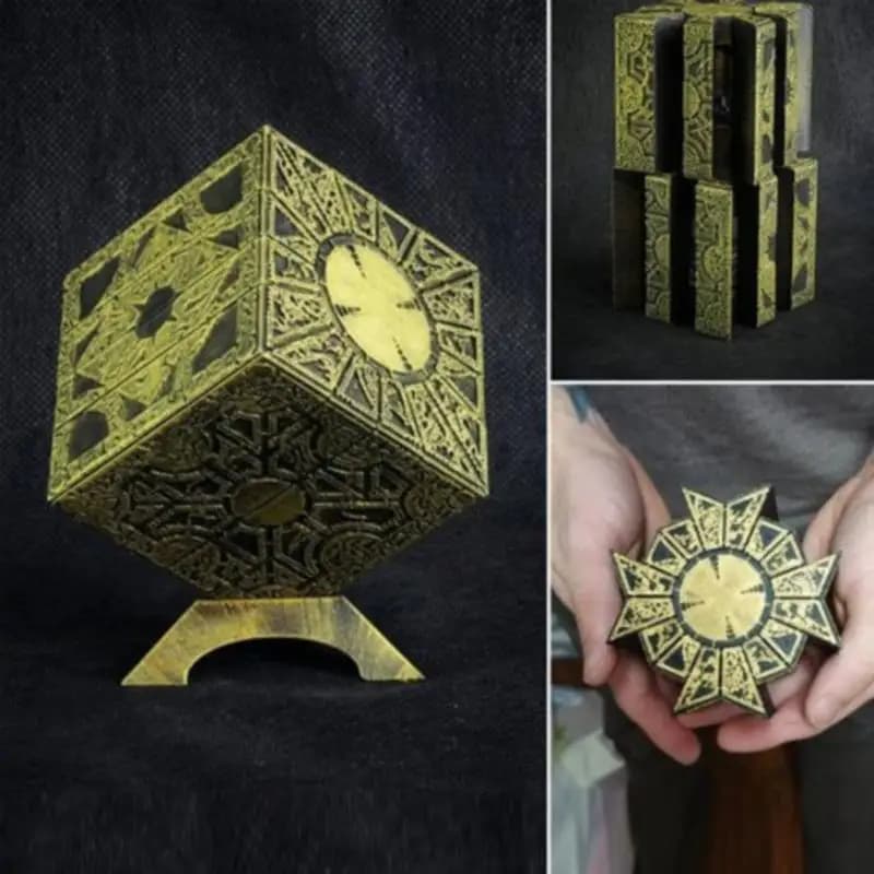 Cubo di Hellraiser 1:1 con Puzzle Box, Personaggio Mobile di Pinhead, Serie Horror, Figurina da Collezione, Giocattolo