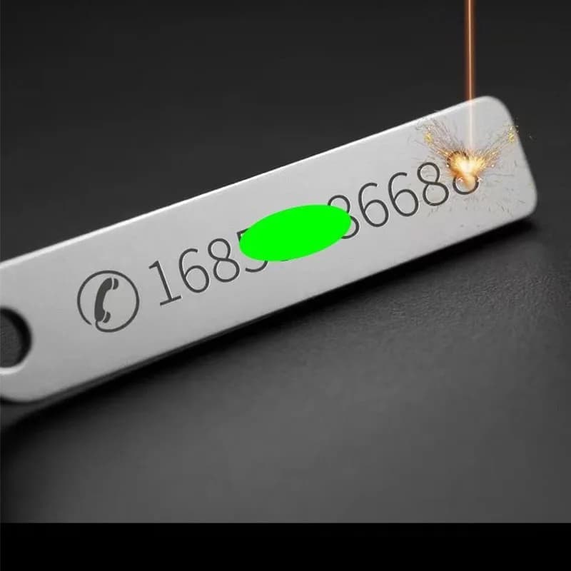 Anti-loss Card Free custom personalized keychain with name and phone number - anti-loss keychain Laser-engraved alloy keychain