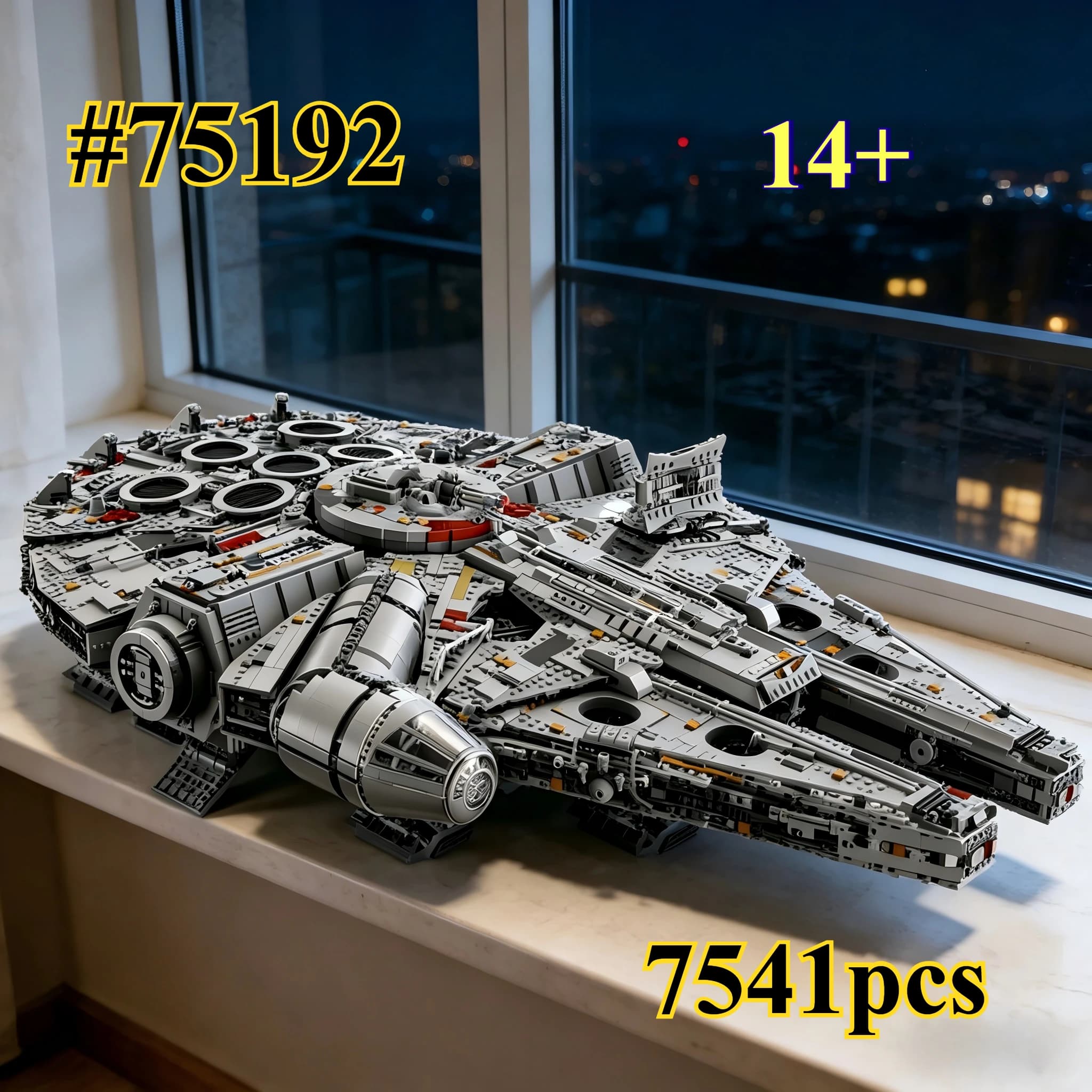 Millennium Falcon Warship75192Mini Building Blocks Sets Suitable for Birthday Gifts，Not Compatible with Legoed Particles，7541pcs