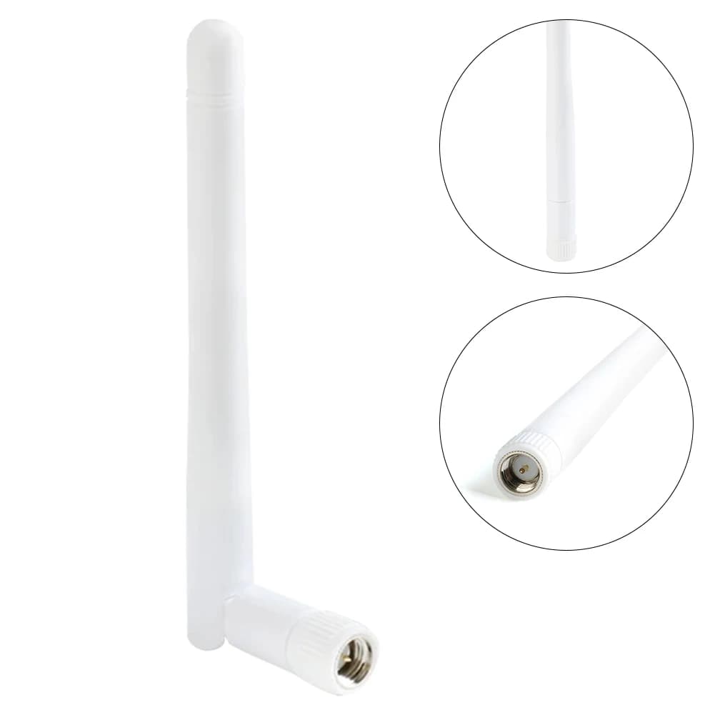 Antenna WiFi Omnidirezionale 2.4G 3dBi con Connettore SMA Maschio, Antenna Esterna per Router WiFi Dual Band