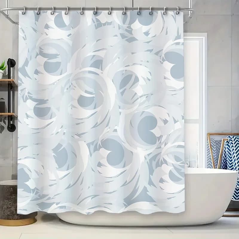 Tenda da doccia di lusso stampata in 3D: impermeabile e lavabile in lavatrice, arredamento moderno per il bagno