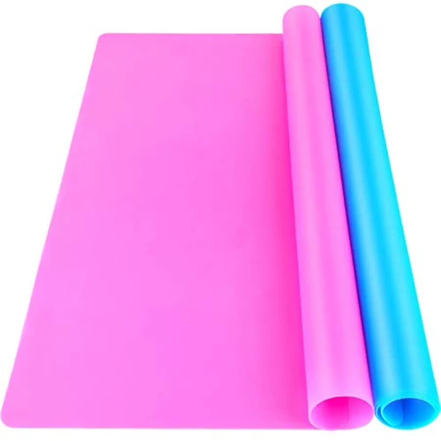 Silicone Mat for Resin Molds, 2 PCS 15.7" Playdough Mat, Silicone Mats for Crafts, Jewelry Resin Molds Mats, for Clay, Paint, R