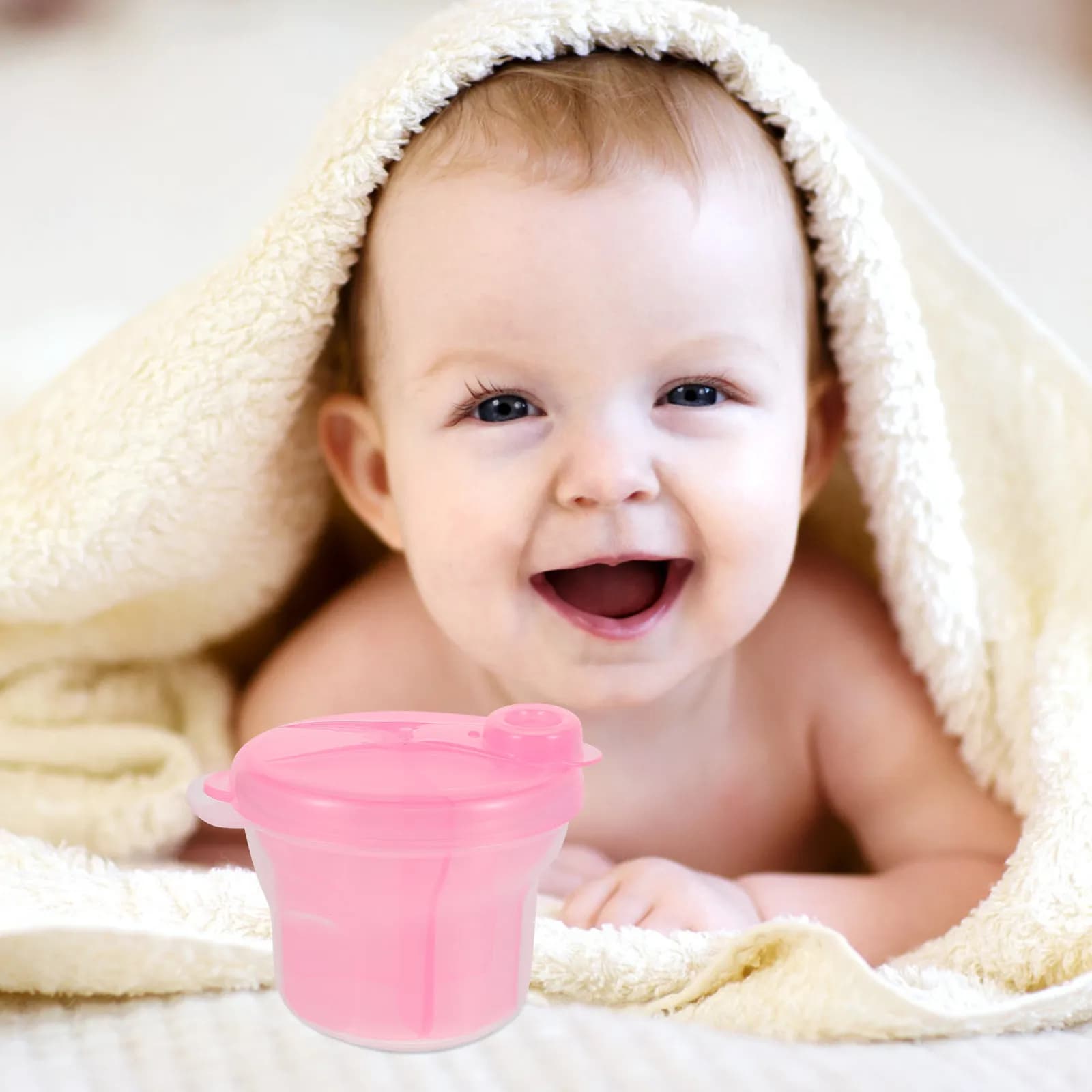 4Pcs Milk Powder Dispenser Rotating Portable Baby Food Storage Box Sealed Formula Container Snack Case Travel Carry