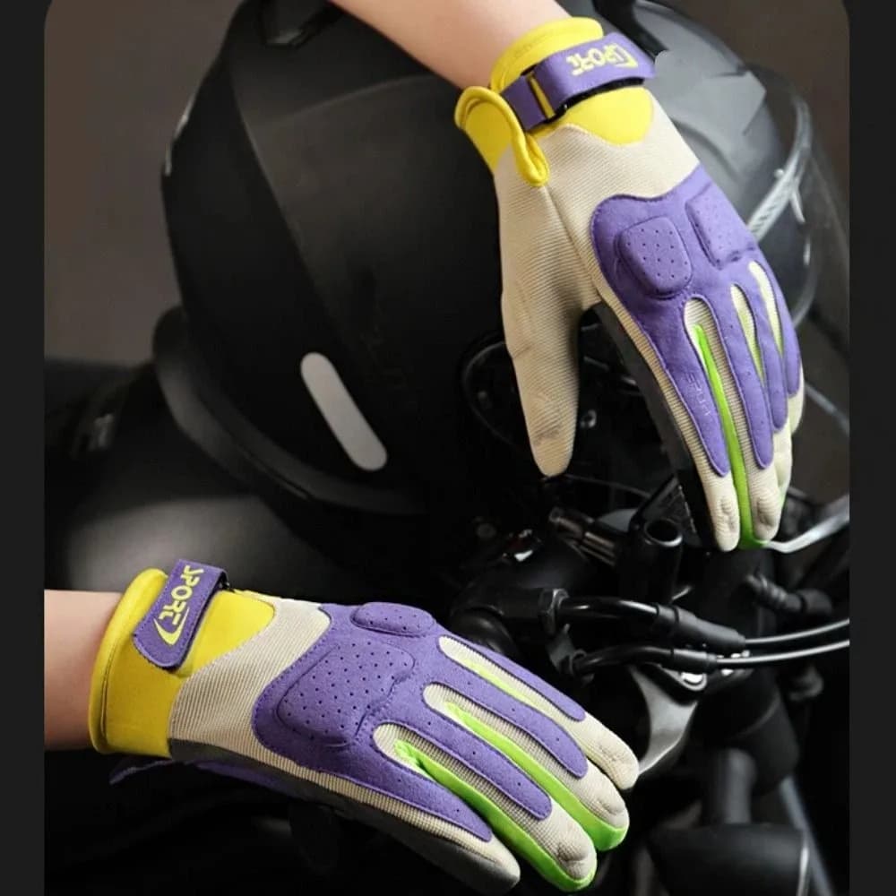 Full Finger Outdoor Sports Gloves Wear-resistant Non-slip Climbing Gloves Breathable Shock-absorbing Motorcycle Gloves Camping