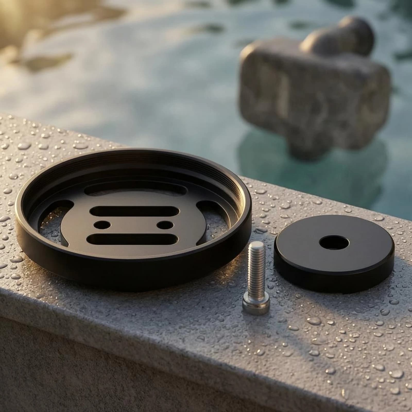 Underwater Camera Lens Holder Metal Threaded Mounting Base Circular-Shaped Mount Slotted Threaded Camera Holder Screw-Hole