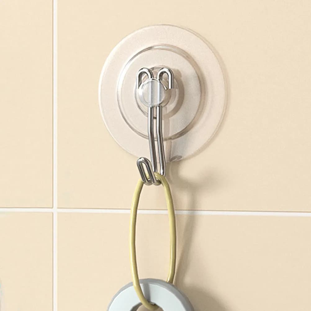15Pcs Large 45Mm Transparent Suction Cup Hooks Heavy Duty Wall Hanging Hooks for Glass Tile Mirror Bathroom Kitchen Shower Towel