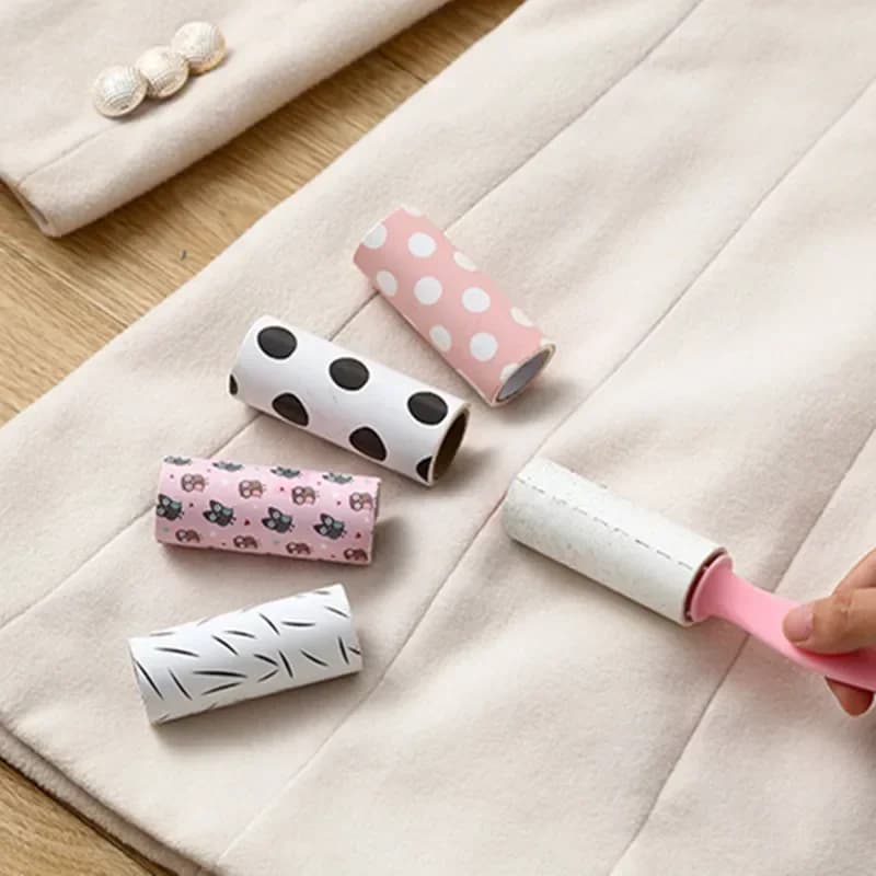 Vestiti lavabili Rullo appiccicoso per capelli Riutilizzabile portatile Pulito domestico Rimozione animali domestici Tappeto Letto Divano Collettore di polveri