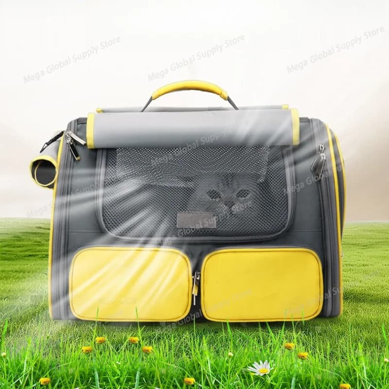 Folding Pet Cat Bag Shoulder Bag Breathable Folding Pet Supply Bag Portable Cat Dog Handbag Carriers Backpack Cat Supplies