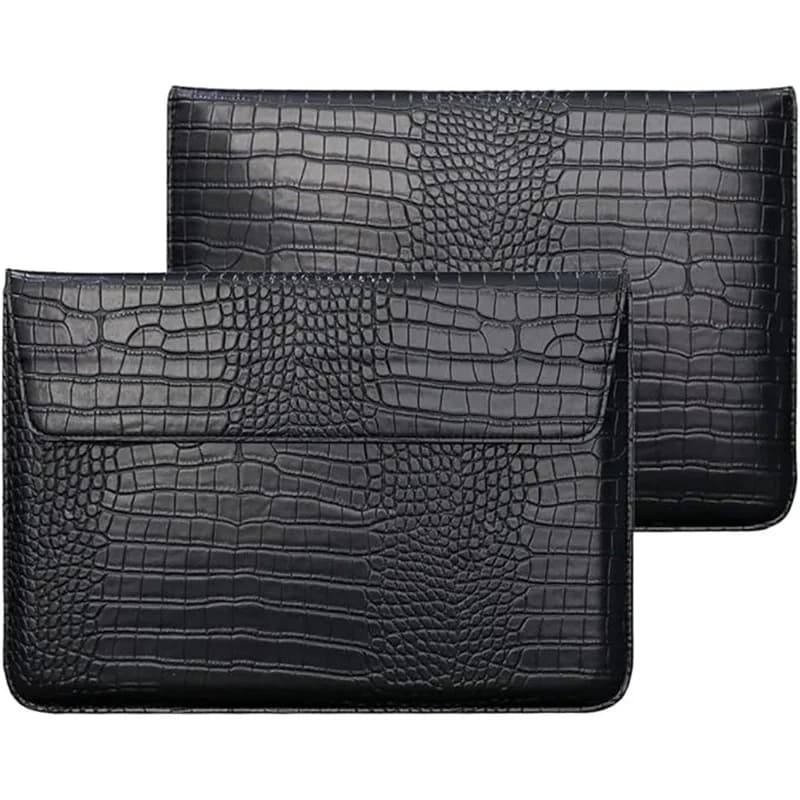 For Macbook Neo Pro Air 13 11 14 15 16 Inch Laptop Sleeve Crocodile Pattern PU Leather Magnetic Envelope Pouch Case Anti-scratch