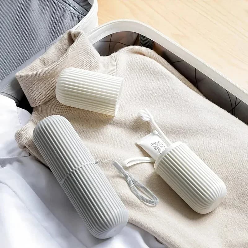Portable Toothpaste Toothbrush Protect Holder Case Travel Camping Storage Box Organizer Travel Toiletries Storage Cup