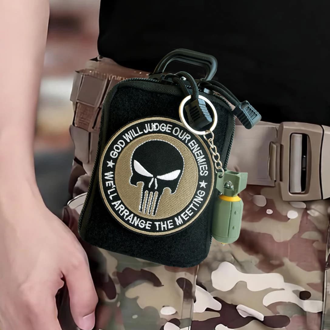 Borsa da cintura multifunzionale, piccolo kit di pronto soccorso portatile, contenitore per uso domestico e all'aperto, borsa tattica militare per cellulare, borsa per attrezzi