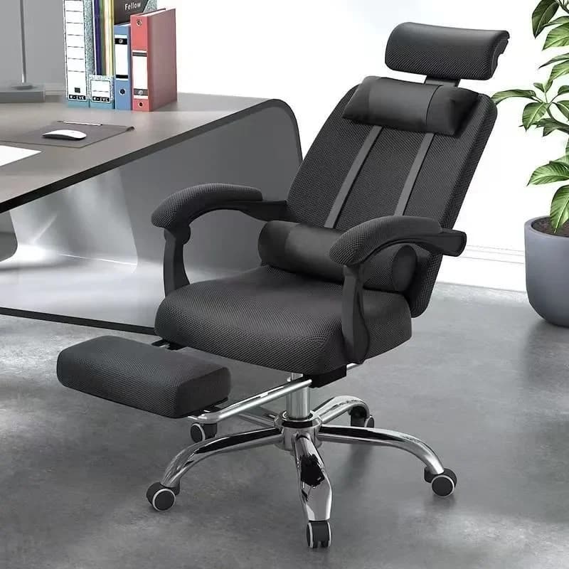 Breathable Mesh Office Chair Ergonomic Computer Desk Seat with Wheels Adjustable Height for Home Student Gaming Boss Staff
