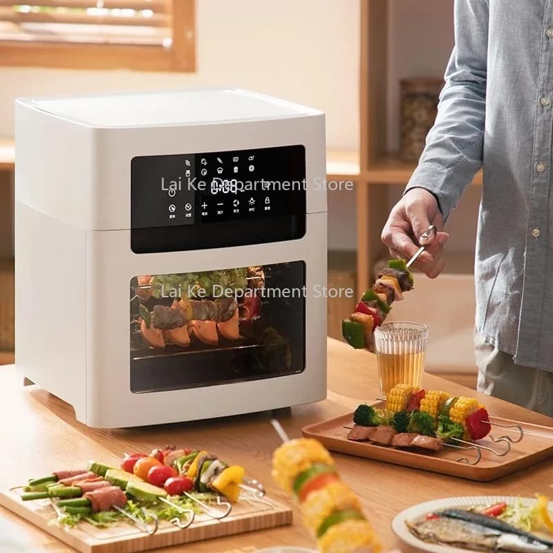 Forno di controllo elettrico digitale Friggitrice ad aria Friggitrice ad aria senza olio Friggitrice ad aria bianca Forno tostapane